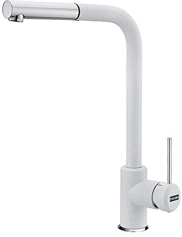 Franke 115.0476.826 + SR01 Green Chromed Kitchen Sink Tap with Pull-Out Spout - White