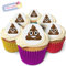 Holly Cupcakes 24 Wunderschöne essbare Kuchendekorationen: Poop Emoji / Poo Emoji - Geburtstag - Braun / Yellow