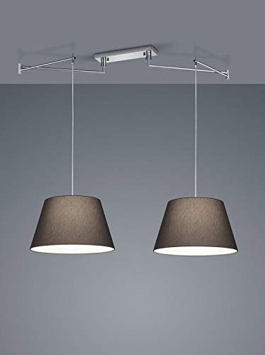 Pendelleuchte CERTO 1, 2-flammig, E27, IP20, chrom/anthrazit