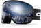 Odoland Skibrille Erwachsene Ski Goggles für Damen und Herren Jungen,Sphärisch Snowboardbrille UV-Schutz Kompatibler Helm Anti Fog für Skifahre Verspiegelt Schwarz + Silber