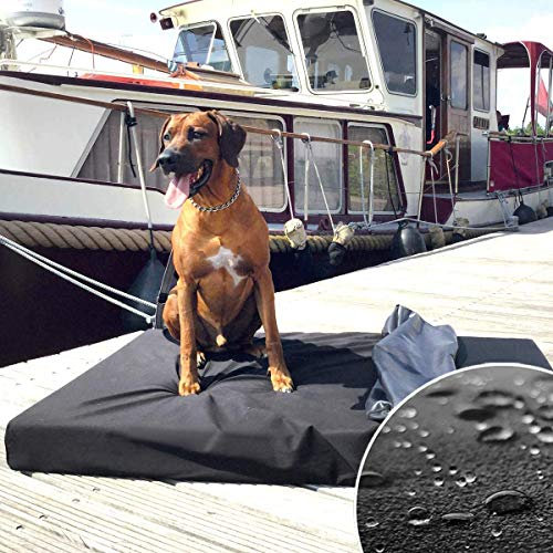tierlando Quick-Cover! Schonbezug Spannbettlaken High-Tech Stoff | wasserabweisend | Hundebett Hundematratze Goofy | Pluto | Linus | Anton | Scotch (XL - 115 x 80 x 8-20 cm, 02 Graphit)