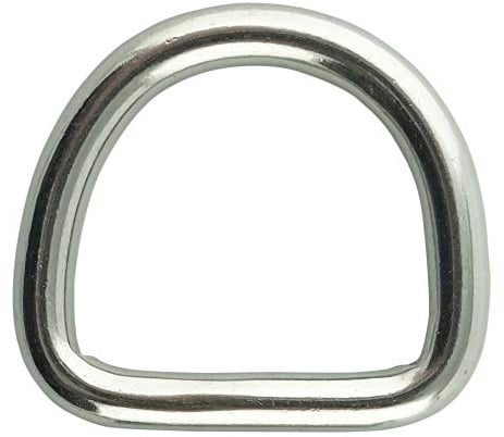 Eisenwaren2000 | 4 X 25 mm D-Ring (5 Stück) - halbrunder D Ring - geschweißt und poliert - Edelstahl A4 V4A - rostfrei