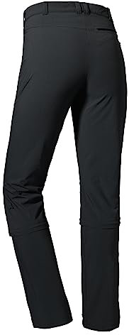 Schöffel Damen Pants Engadin1, strapazierfähige Damen Hose für Wanderungen, wasserabweisende Outdoor Hose mit sportlichem Schnitt, black, 24