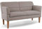 CAVADORE 2,5-Sitzer Küchensofa Kira / Sitzbank für Küche, Esszimmer oder Wohnküche inkl. Armteilverstellung / Leichte Fleckenentfernung dank Soft Clean / 168 x 94 x 81 / Flachgewebe: Hellgrau
