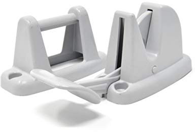 Mystatic LIGHT GREY DOOR CLIP FOR STATIC CARAVAN CATCH RETAINER HOLDER DOOR LEVER TOURING BOAT