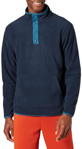 Amazon Essentials Men's Snap-Front Pullover Polar Fleece Jacket