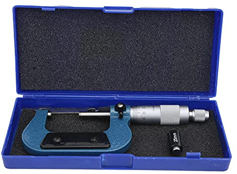 Micromètre Extérieur, Outil de Machiniste de Précision Haut de Gamme, Adapté à la Mesure de Petites Rainures, Perceuses, Fraises Verticales, 25-50 Mm