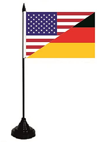 U24 Tischflagge USA-Deutschland Fahne Flagge Tischfahne 10 x 15 cm