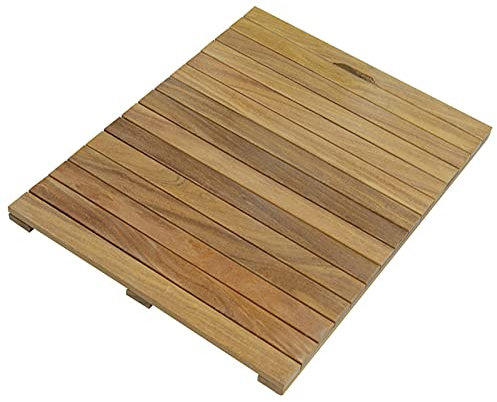 KDDFN Luxus Holzmatte,rutschfeste Matte für Badezimmer,Outdoor-Dusche-Badematte für Badezimmer,Bambus Badematte für die Dusche,Anpassbar (30x50cm/12x20in)