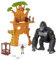Terra Riesen Gorilla mit Geräuschen Spielzeug Set – Dschungel Expedition Baumhaus, Falltür, Actionfigur, Leiter, Aufzug und mehr – Elektronisches Spielzeug ab 3 Jahren
