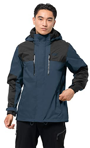 Jack Wolfskin Herren Jasper Flex Men Wetterschutzjacke, thunder blue, S