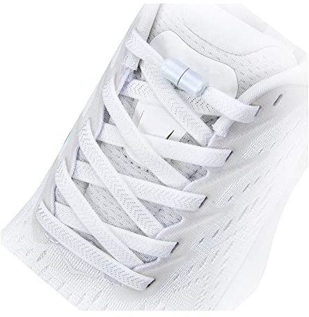 anan520 Elastic Shoe Laces - Elastic No Tie Shoelaces for Adults & Kids Shoes White