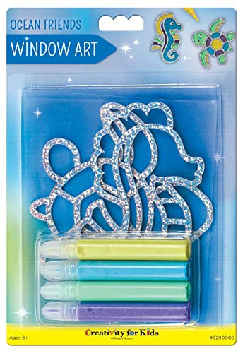 Creativity for Kids Window Art Project: Ocean Friends - Create Your Own Window Art, Under The Sea Suncatcher Kit