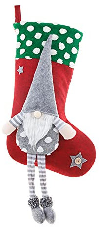 Personalisiert 3D Handgefertigt Nikolausstiefel Thema Strumpfbeutel geeignet Weihnachten Urlaub Puppenbeutel Beutel gesichtslos für Familie Weihnachtsstrümpfe Personalisiert Nikolausstrumpf