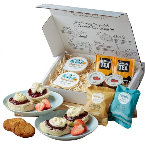 Cornish Afternoon Tea for 2, Birthday Gift, Food Hamper, Thank You Gift