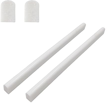 GEOONA 15 piastrelle greche in marmo bianco lucido, bordo da 30,5 cm, per bagno, backsplash, cucina, doccia (bianco)