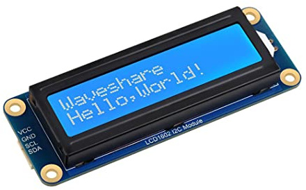 Módulo de pantalla LCD1602 para Raspberry Pi 4B+ 4B 3B+ 3B 2B+ Zero W WH Pico Jetson Nano ESP32 Ardui.I2C Display Module 3.3V/5V 16x2 Characters White Color Blue Background