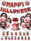 Regendeko Halloween Party Deko Skelett Augäpfel Blut Halloween Tortendeko Kinderparty Deko Set Ballon Deko Set Girlanden