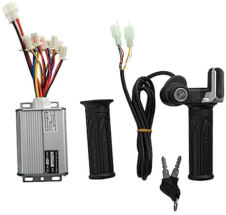 Evzvwruak 48V 1000W Elektroroller, Gebürsteter Controller-Motor + Gasdrehgriff-Kit, Ersatzteile, Zubehör für Elektroroller, Fahrrad, E-Bike