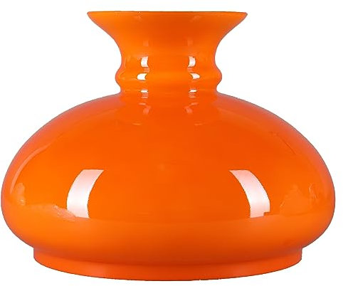 Lampenglas Ersatzglas Petroleumglas Lampenschirm Glasschirm Petroleumlampe Ø 200mm Höhe180mm Orange