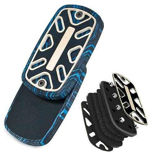 DjuiinoStar Fidget Slider (Glass Fiber), CNC Machined Freestyle Push Slider, Big & Lightweight, Easy Tricks, Stress Relief, Unisex, Blue, Focus, All Ages