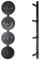 Signature Fitness Weight Rack, Holder Wall Mounted Bumper Plate Storage for Home Gym, Fits 2 Olympic Plates, 4 Pegs