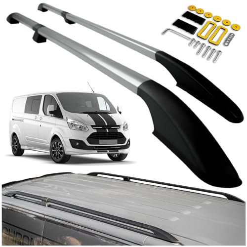 CHROMEMASTER Dachreling Dachträger Kompatibel mit Ford Transit Custom Short 2013+ | Zur Befestigung der Dachgepäckträger, Dachboxen oder Dachfahrradträger | Robuste Konstruktion aus Alu