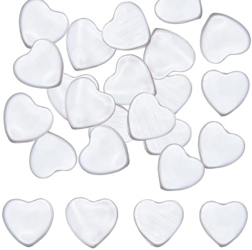 SUNNYCLUE 1 boîte de 38 perles de Nacre en Forme de Cœur D'Été Blanc, Perles D'Amour Naturelles D'Eau Douce, Perles en Vrac pour la Fabrication de Bijoux, Bracelets, Colliers, Boucles D'Oreilles, Femm