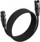 Shaevle Cable de micrófono XLR macho a hembra de nailon trenzado de 3 pines para grabación de estudio y producción en vivo, 3 m, color negro