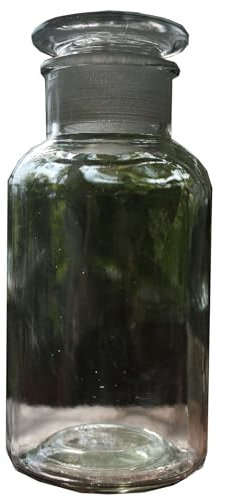 Generisch Apothekerflasche 500 ml, Weithals, Weißglas (10er Pack)