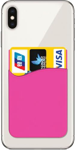 Handy Selbstklebende Kartenhalter Universal,Kartenhülle für htc u23 u12 desire 22 21 20 12 plus pro, Silikon Kreditkarten Tasche für lg k9 k61 k62 k52 k42 k51s k41s k50 q60 v50 v50s g8x thinq (Rose)