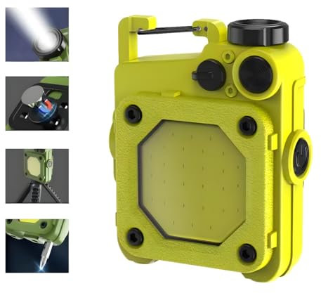 Wixann Rechargeable Torch,500mAh Torches LED Super Bright,1000 Lumens Torches Battery Powered,6 Light Modes Small Torch,Multifunctional Keychain Emergency Mini Torch (Yellow)