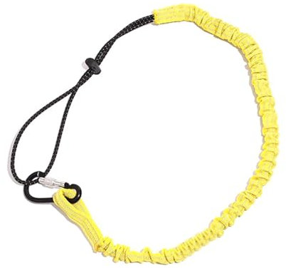 Cordino in nylon per attrezzi con fibbia, corda elastica di sicurezza, corda elastica retrattile, strumento di sicurezza, guinzaglio dinamico, cordino con attacco a moschettone, leggero e portatile
