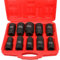 10tlg Schlagschrauber Nüsse Set|3/4 Tief Schlagschraubereinsatz|Größen 17 19 21 24 27 30 32 34 36 41 mm Vielzahn Nuss | 12 Punkte Schlagnuss-Satz | Cr-Mo Stahl