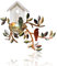 Metal Bird Wall Art Decor, Outdoor Wall Decor Bird Wall Art Hanging Metal Tree with Birdhouse Birds Wall Decor for Indoor Outdoor Garden
