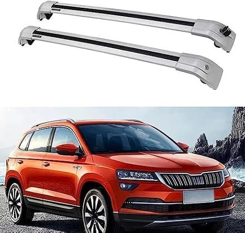 WEISLA 2 Stück Dachträger für Skoda Karoq SUV 2017-2022, Dachgepäckträger Dachboxen Gepäckträger Querträger Fahrradträger Auto Zubehör
