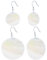 MicLee Fashion Damen Mädchen Weiße Muschel Ohrringe Ohrhänger 925 Sterling Silber 4,5cm Runde Ohrringe Kreative Fischhaken Ohrschmuck