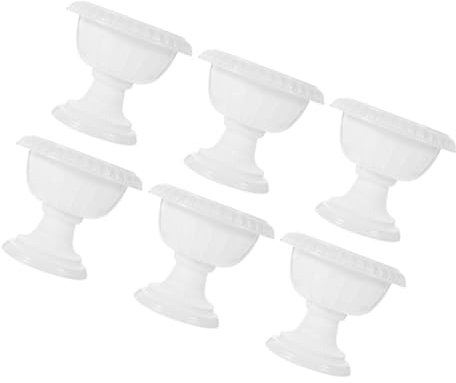 FUNOMOCYA 6 Stück Sukkulententöpfe Aus Resin Römischer Stil 14cm Tisch Und Gartenpflanzgefäße Dekorative Pflanzkübel Für Hochzeiten Und Wohnraum