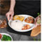 TIANHEY Platos Blancos De Control De Porciones para Bajar De Peso Y Diabetes El Plato De Cena para Adultos De 3 Compartimentos Se Puede Reutilizar: 8/10 Pulgadas Duradero