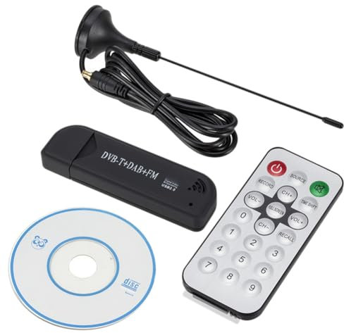 Yuattory USB2.0 FM SDR Dongle Sintonizzatore TV Digitale Ricevitore Stick per Registrazione e Riproduzione in Tempo Reale