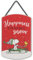Peanuts Snoopy Happiness Is The First Day of Snow Hängende Holz-Wanddekoration – lustiges Snoopy-Schild für Weihnachten oder Winter