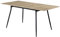 B&D home Esstisch LIO, ausziehbar 120-160 x 80 cm, 4-6 Personen Küchentisch Holztisch mit Metallgestell für Esszimmer, Küche, modern Design, Sandeiche Optik, 11219-120-FS-EISA