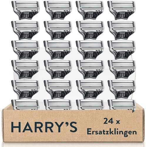 Harry’s Rasierklingen für Männer – 24 Ersatzklingen mit Präzisionstrimmer, 5 Anti-Reibungsklingen, Ersatzklingen Rasierer, Rasierklingen für Herren, Nassrasierer Klingen, Rasier Klingen Männer