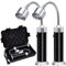 Luz de Parrilla, 2 Unidades Barbacoa Llevó LáMpara de Luz LED Magnética, 360 Grados Rotación, Ajustable, Flexible Cuello para Iluminar Exteriores, BBQ, Camping, Fiesta, Leer, Taller(Negro)