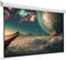INMOZATA Leinwand Beamer Rollo 194cm, Bild 181 x 136 cm(92 Zoll), Format 4:3, Deckenmontage & Wandmontage Projektor Leinwand für Heimkino Büro Treffen Schule Präsentationen-Weiß Gehäuse