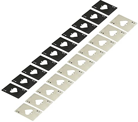 Bottle Opener, 20pcs Spade A Bottle Opener Playing Card 20 Pcs Poker Black Silver Stainless Openers Soda Stainless Steel Coaster Steel Multifunctional Corkscrew Beer Wine