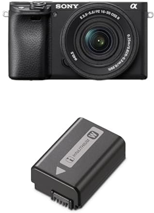 Sony Alpha 6400 | APS-C Spiegellose Kamera mit Sony 16-50mm Power-Zoom Objektiv | Schneller 0,02s Autofokus mit Augenerkennung für Mensch und Tier, 4K-Filmaufnahmen und Display für Vlogging + NP-FW50