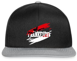Spreadshirt Die Macht Aus Frankfurt Fußball Fan Snapback Cap, One Size, Schwarz/Grau