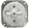 Conmutador empotrable de porcelana blanca 10A 250V estilo vintage clásico 70x70 mm interruptor eléctrico de pared para interior