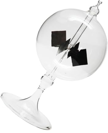 ORFOFE Solarbetriebene Crookes Lichtmühle aus Glas 13cm Stehend Wissenschaftliches Messgerät für Physikunterricht und Büro